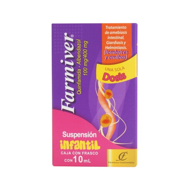 Quinfamida / Albendazol 100 / 400 Mg 10 Ml Infantil Suspensión Farmiver