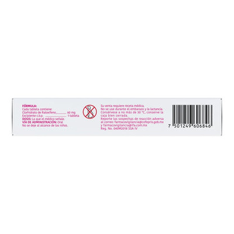 Raloxifeno 60 Mg Con 28 Tabletas Alvisver 7502009746338 7