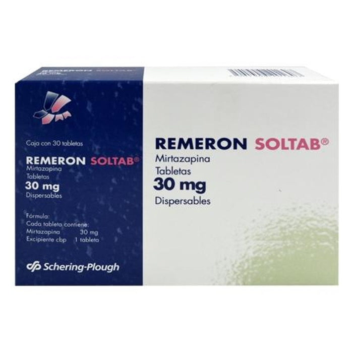 Remuron Remeron Solución Tabletas 30 Mg Con 30 Tabletas