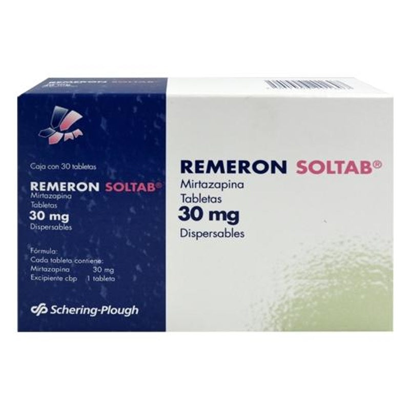 Remeron Solución Tabletas 30 Mg Con 30 Tabletas