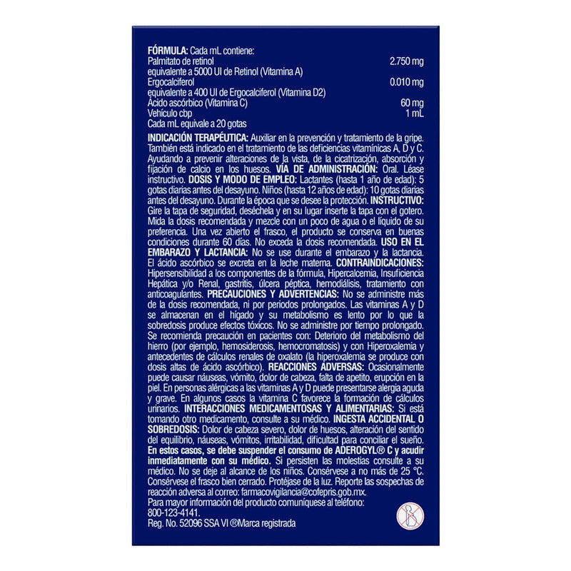 Retinol  Ergocalciferol  Acido Ascorbico Gotas 20 Ml Alfadec 7502001164246 10