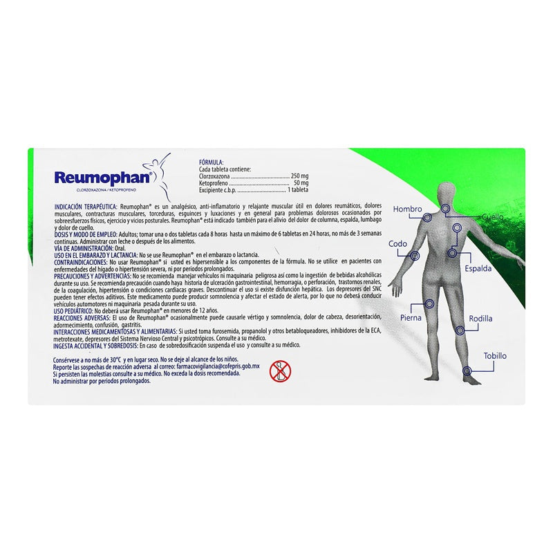 Reumophan 50 / 250 Mg Con 40 Tabletas