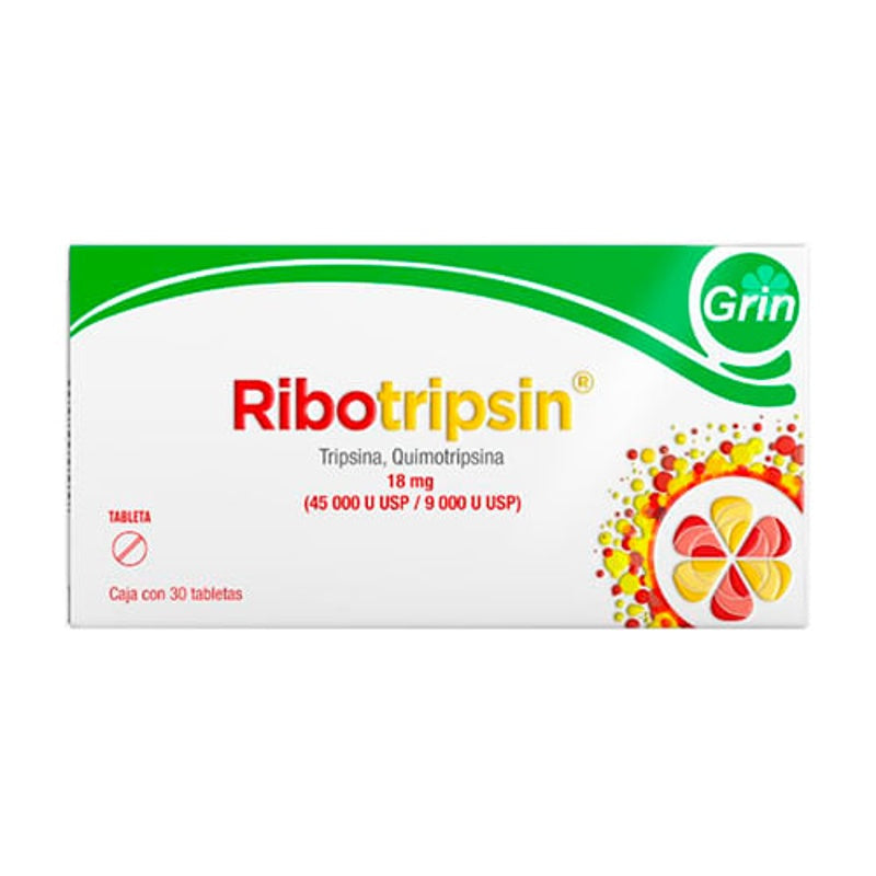 Ribotripsin 18 Mg Con 30 Tabletas