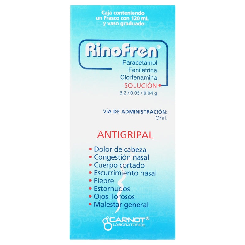 Rinofren 3.2 / 0.05 / 0.04 Gr / 100 Ml 120 Ml Solución