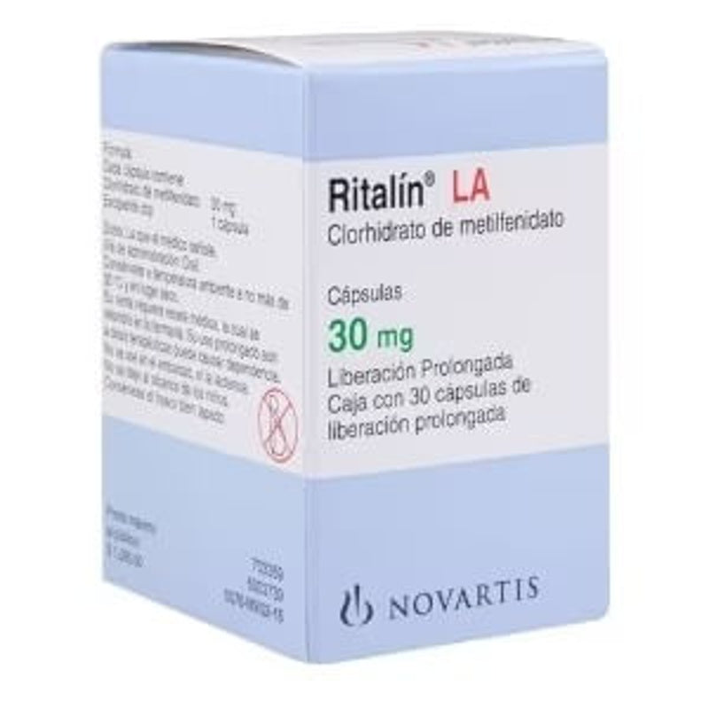 Ritalin La 40 Mg Con 30 Capsulas Liberación Prolongada