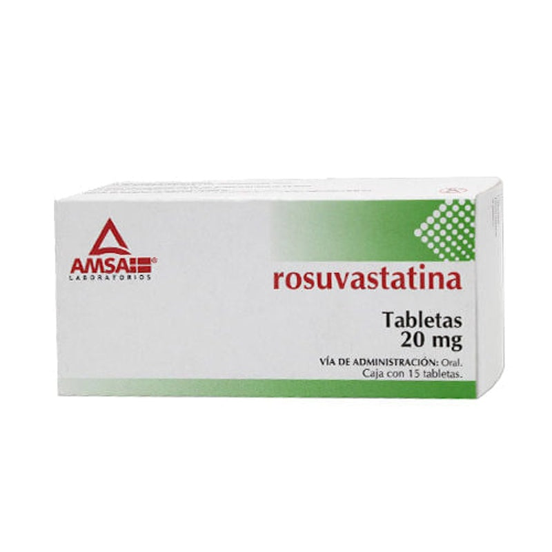 Rosuvastatina 20 Mg Con 15 Tabletas Amsa 4977