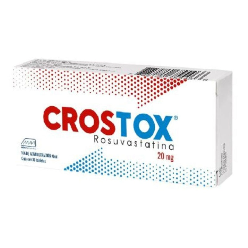 Rosuvastatina 20 Mg Con 30 Tabletas Crostox 785120755466