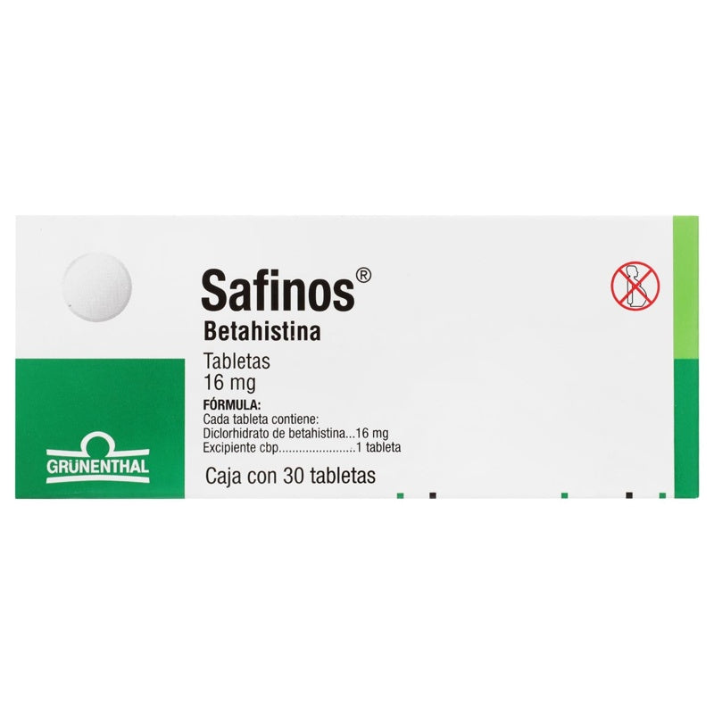 Safinos 16 Mg Con 30 Tabletas