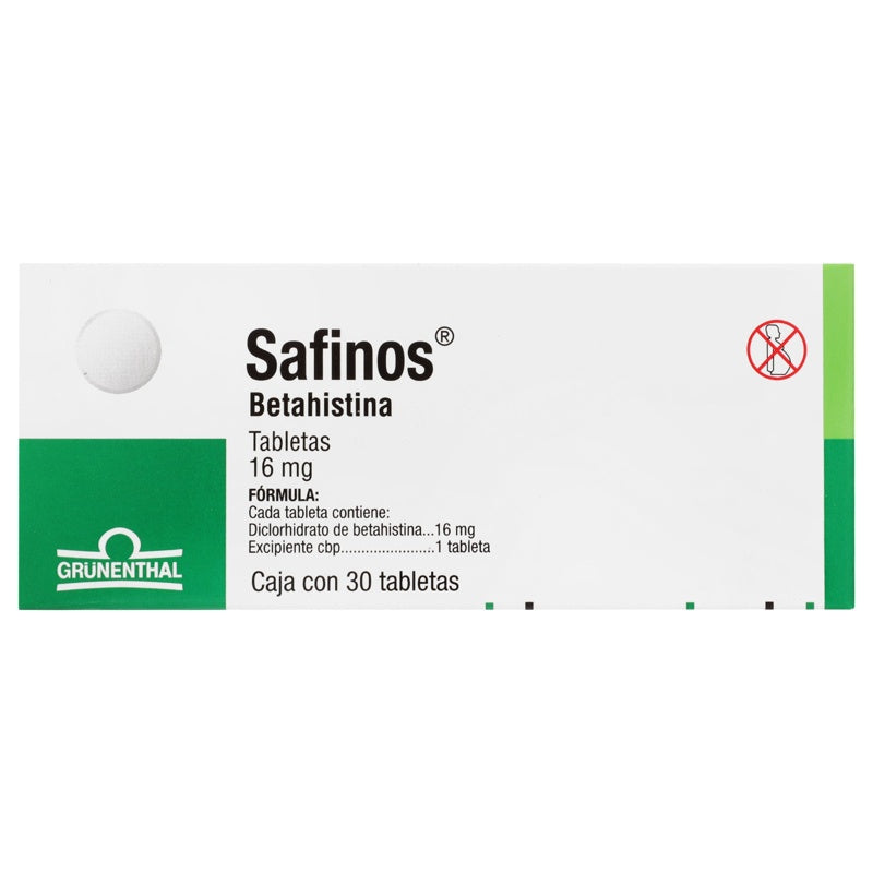 Safinos 16 Mg Con 30 Tabletas