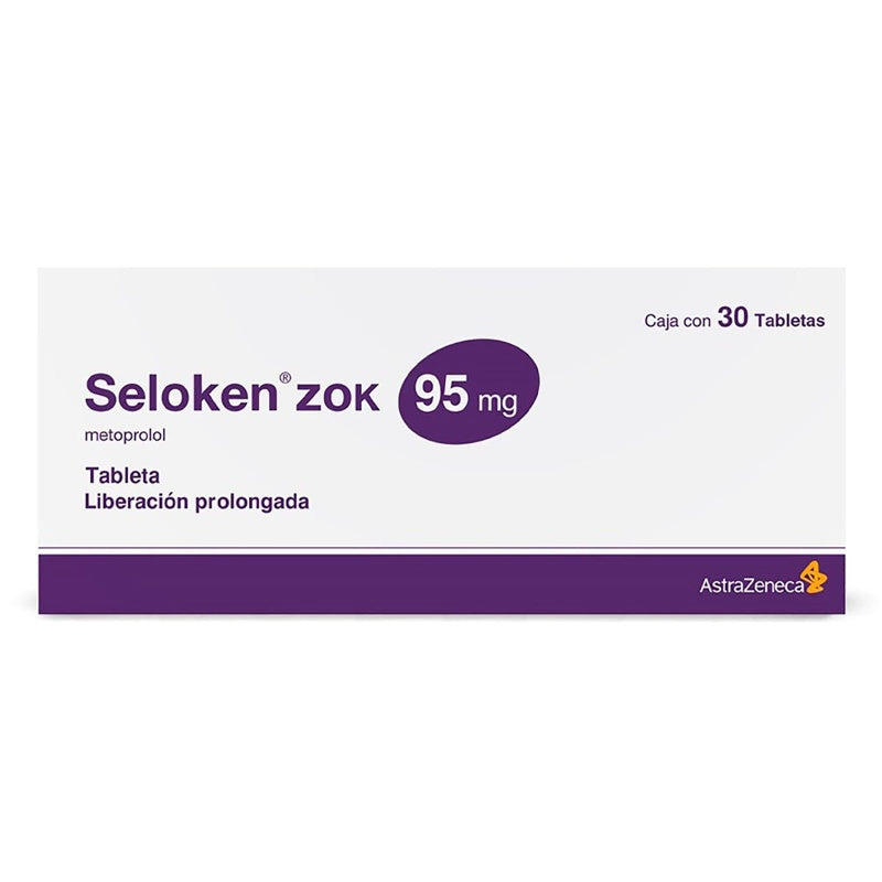 Seloken Zok 95 Mg Con 30 Grageas Liberación Prolongada