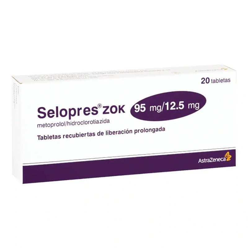 Selopres Zok 95 / 12.5 Mg Con 20 Tabletas