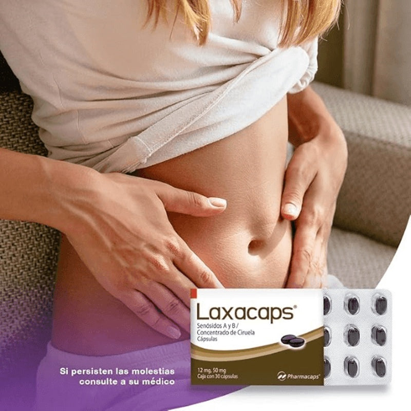 Senosidos A B / Concentrado De Ciruela Pasa 30 Tabletas Laxacaps