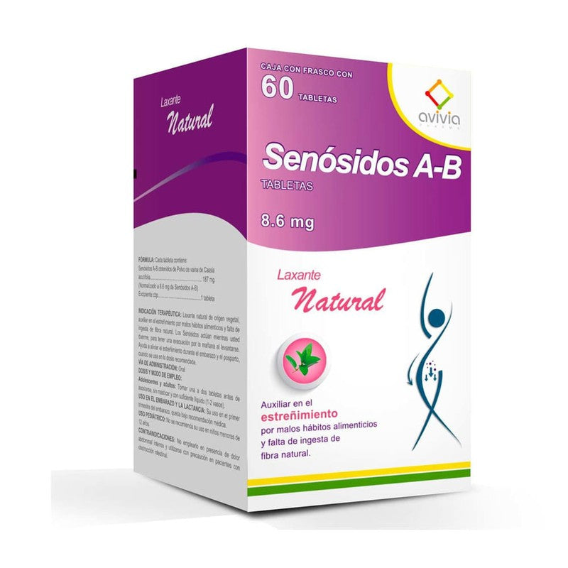 Senosidos Ab 8.6 Mg Con 60 Tabletas Avivia 7502216804074