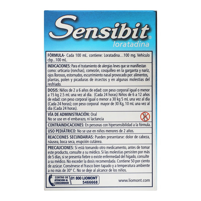 Sensibit 100 Mg / 100 Ml 60 Ml Jarabe 7501299301197 perfil 5
