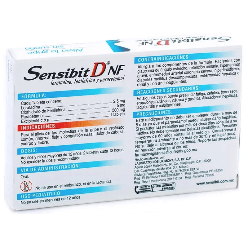 Sensibit D Nf 12 Tabletas