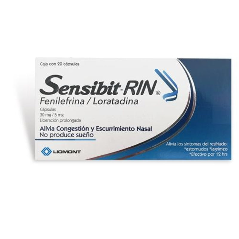 Sensibit Rin 30 / 5 Mg Con 20 Capsulas