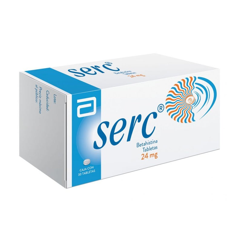 Serc 24 Mg Con 30 Tabletas