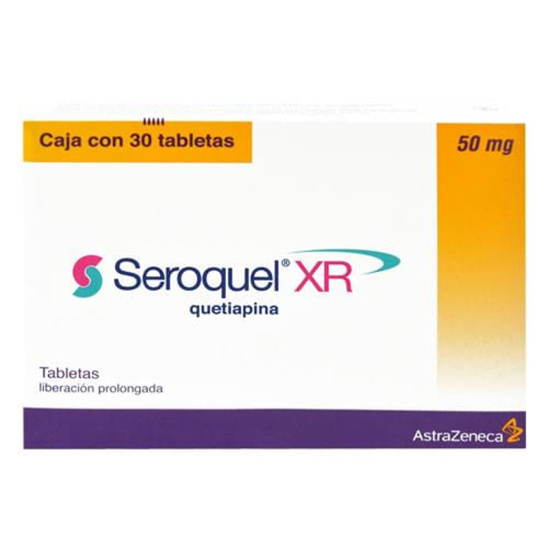 Seroquel Xr 50 Mg Con 30 Tabletas Liberación Prolongada
