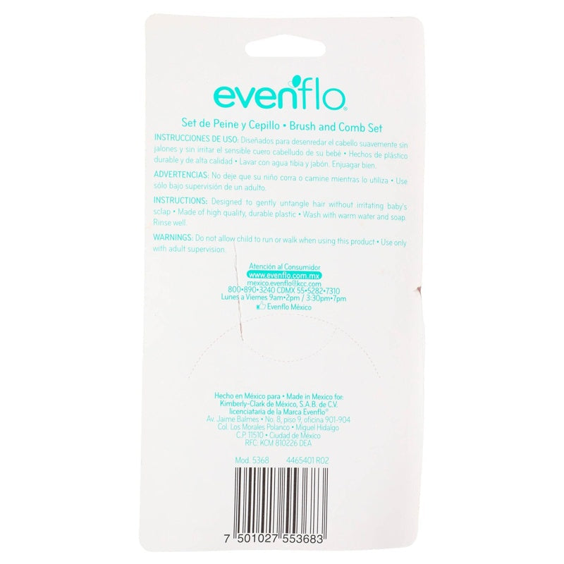 Set Evenflo Peine Y Cepillo Zoo 7501027553683 perfil 7