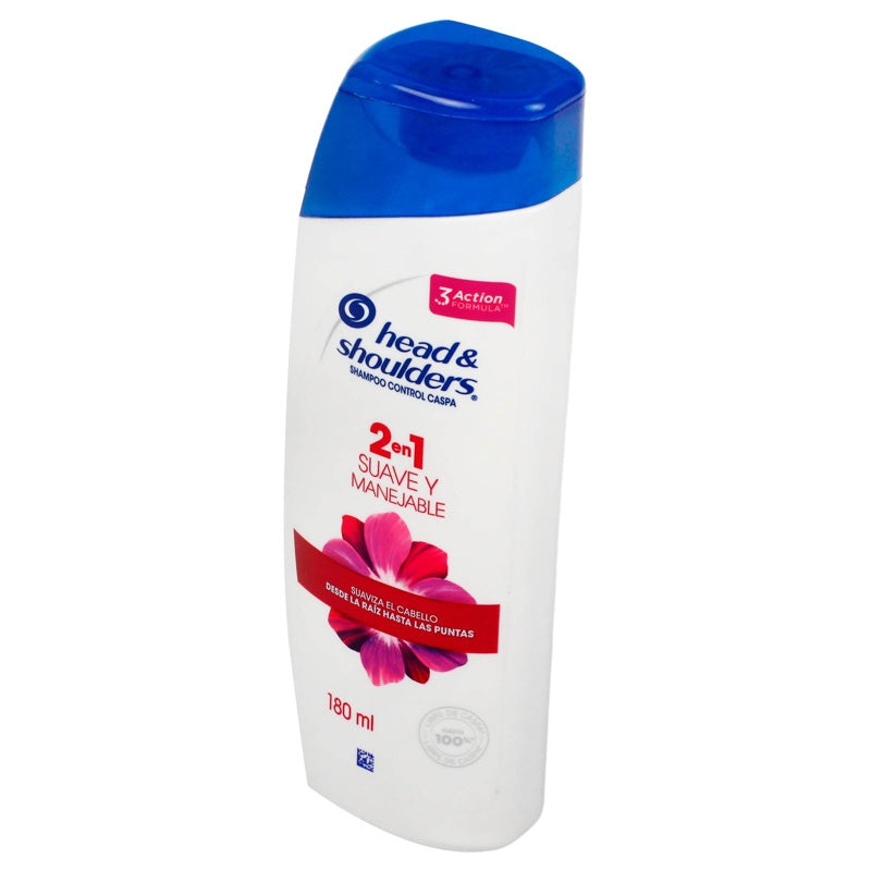 Shampoo Head & Shoulders 2-1 Suave Manej 180 Ml 7500435019811 perfil 4