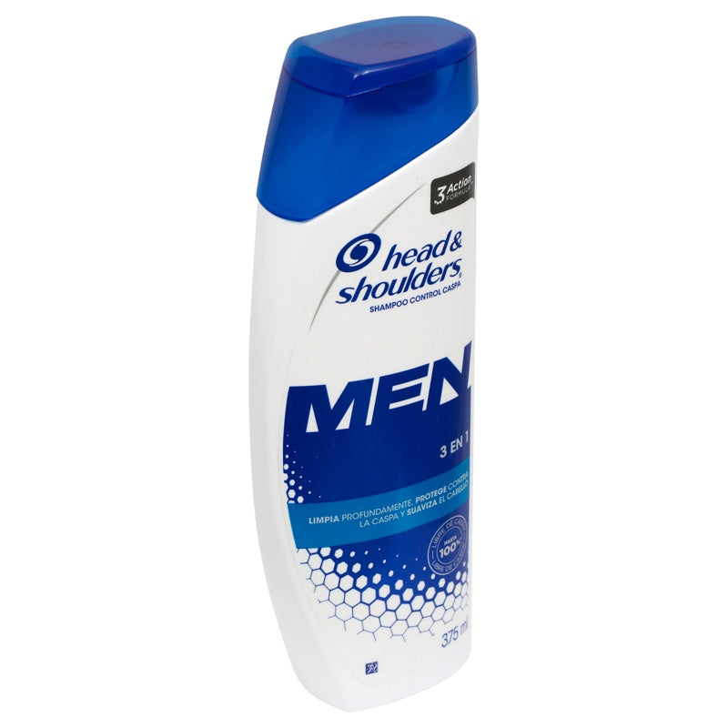 Shampoo Head & Shoulders Men 3En1 Control Caspa 375 Ml perfil 3