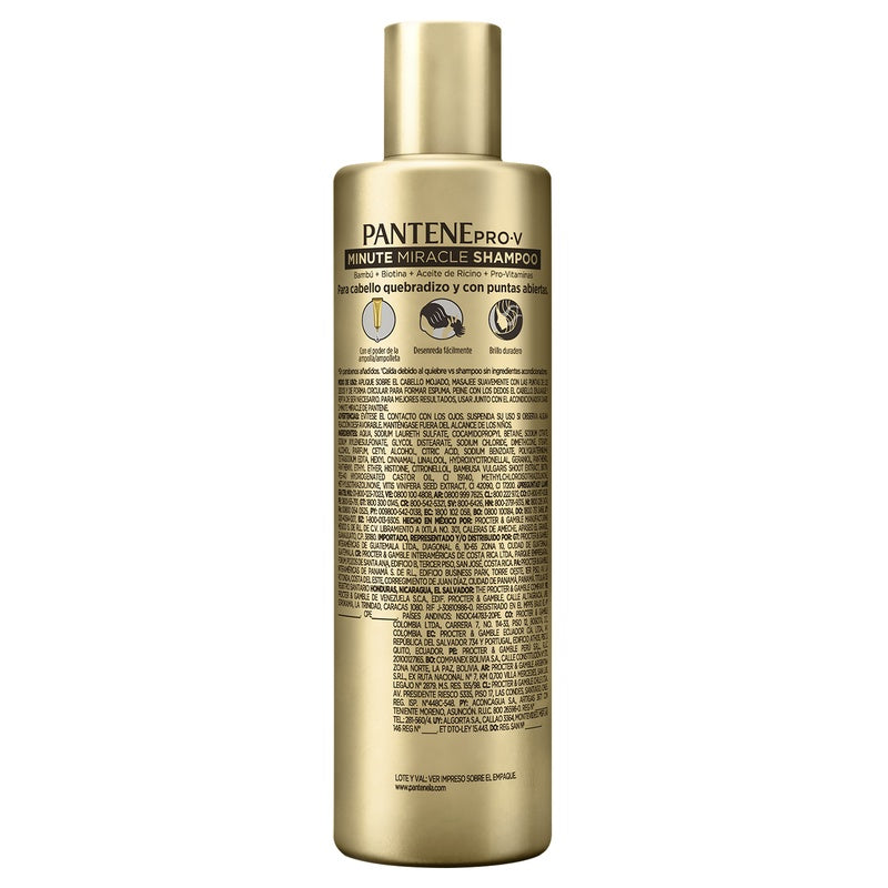 Shampoo Pantene Minute Miracle Bambu270 Ml 7500435155861