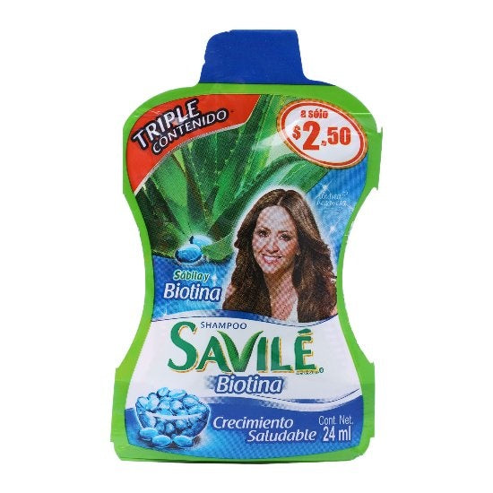 Shampoo Savile Biotina Tira Con 16 24 Ml 7506192505475