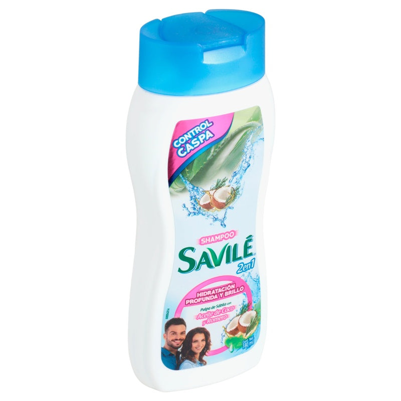Shampoo Savile Control Caspa 2En1Coco 180 Ml perfil 2