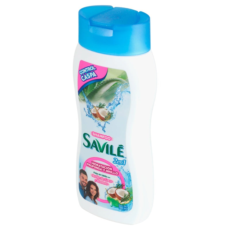 Shampoo Savile Control Caspa 2En1Coco 180 Ml perfil 3