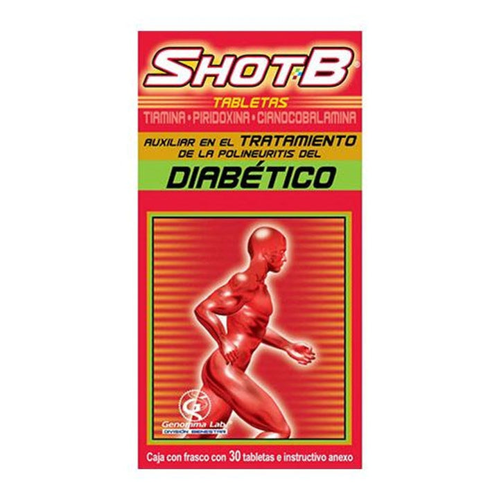 Biobetic Shot B Diabetico 30 Tabletas Suplemento Alimenticio