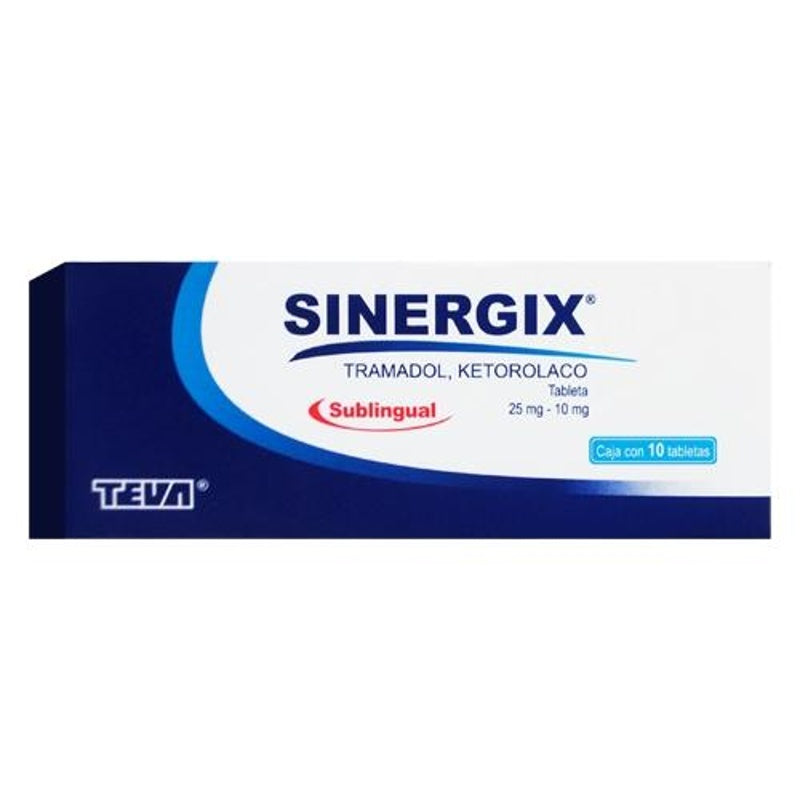 Sinergix 25 / 10 Mg Con 10 Tabletas Sub