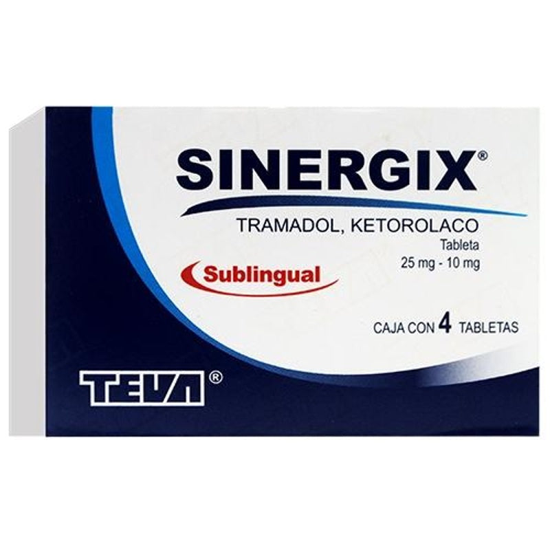 Sinergix 25 / 10 Mg Con 4 Tabletas Sub