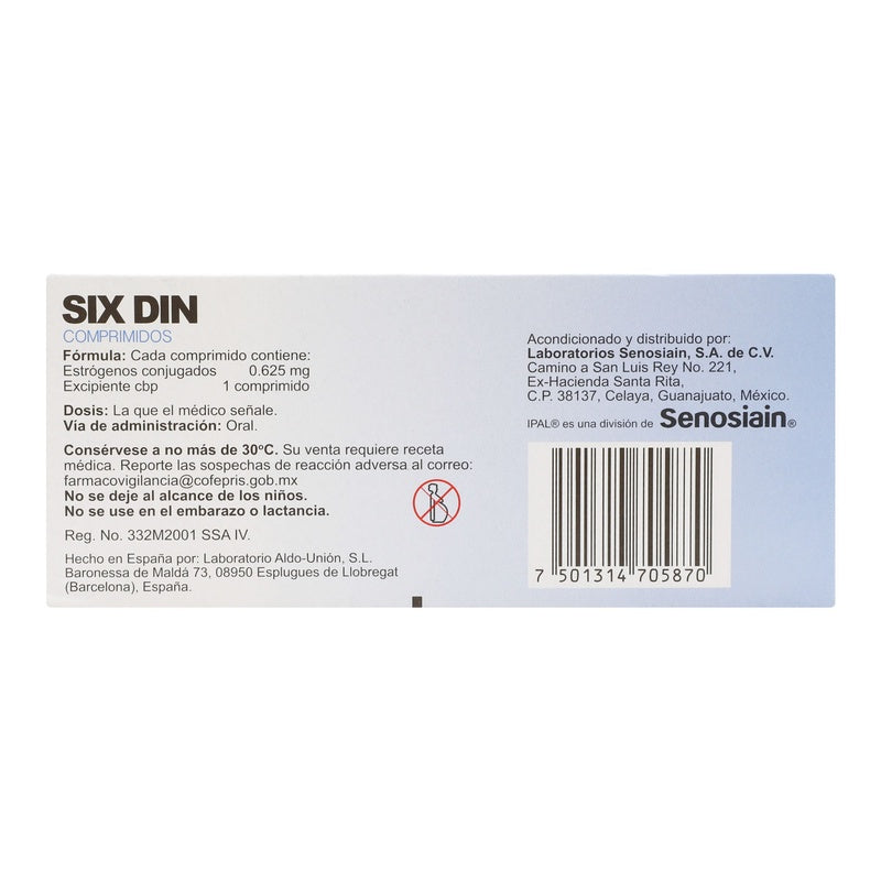 Sixdin 0.625 Mg Con 42 Comprimidos 7501314705870 perfil 3