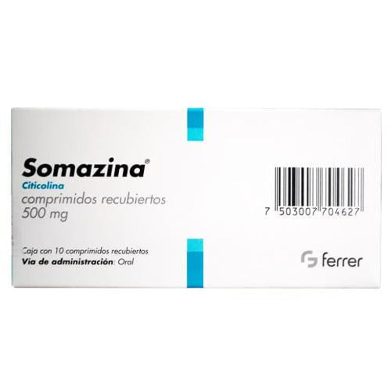 Somazina 500 Mg 10Comprimidos Recubierto