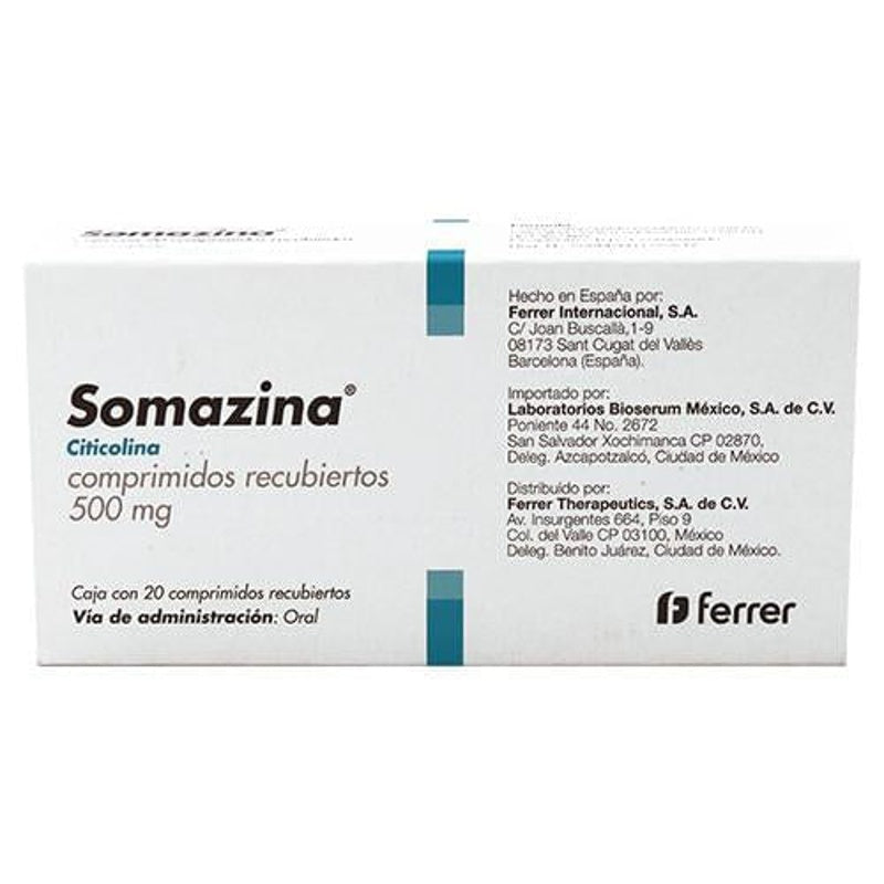 Somazina 500 Mg 20Comprimidos Recub