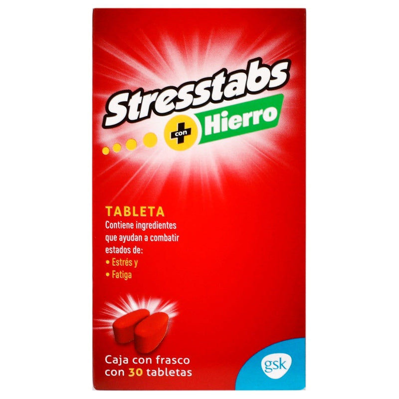 Stresstabs 600 Hierro 30 Tabletas Suplemento Alimenticio 5222