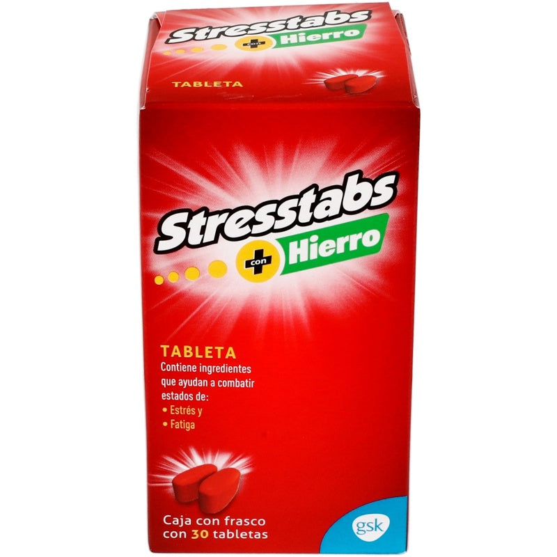 Stresstabs 600 Hierro 30 Tabletas Suplemento Alimenticio 5222