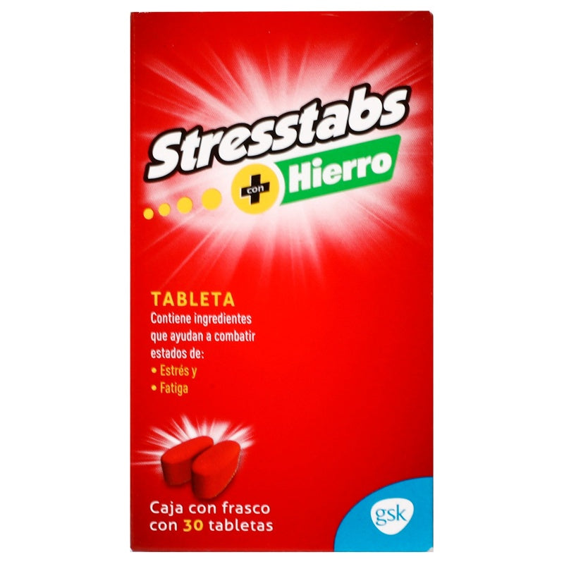 Stresstabs 600 Hierro 30 Tabletas Suplemento Alimenticio 5222