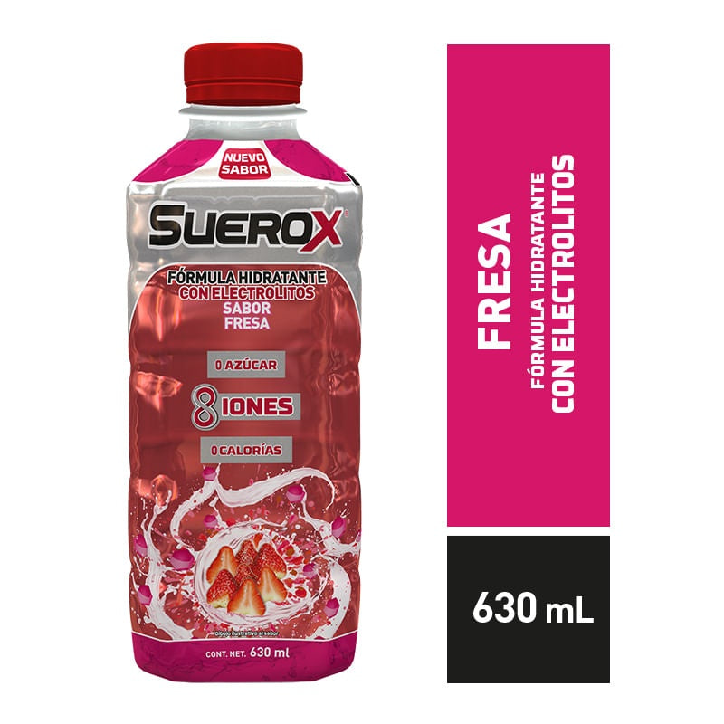 Suerox Adulto 8Iones Fresa 630 Ml