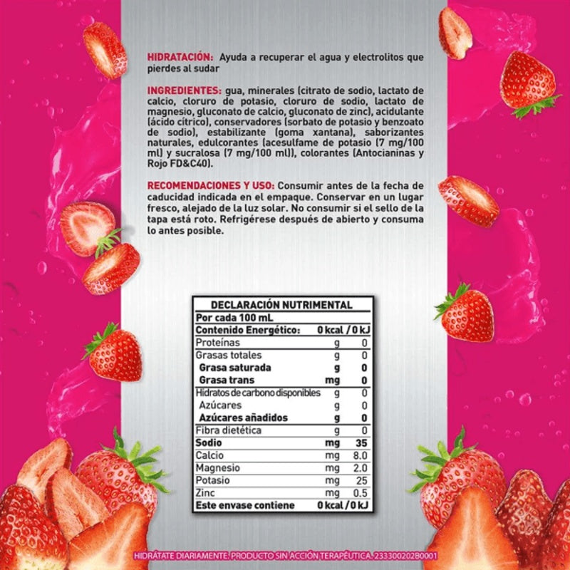 Suerox Adulto 8Iones Fresa 630 Ml perfil 4