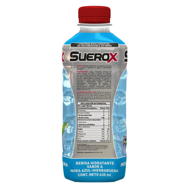 Suerox Mora Azul-Hierbabuena 630 Ml Solución