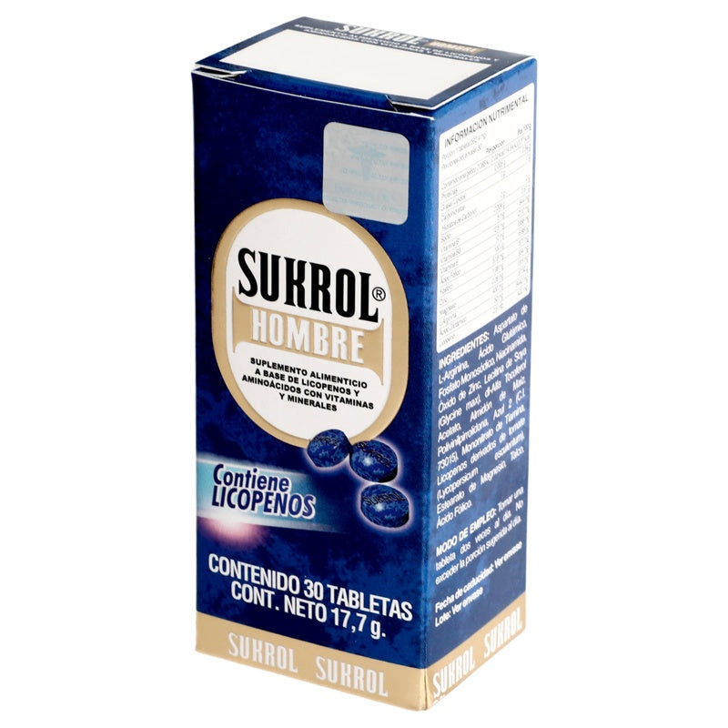 Sukrol Hombre 30 Tabletas Suplemento Alimenticio