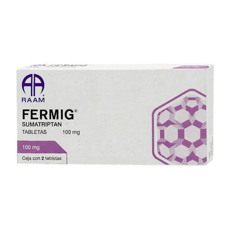 Sumatriptan 100 Mg Con 2 Tabletas Ferming