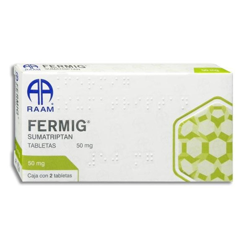 Sumatriptan 50 Mg Con 2 Tabletas Ferming
