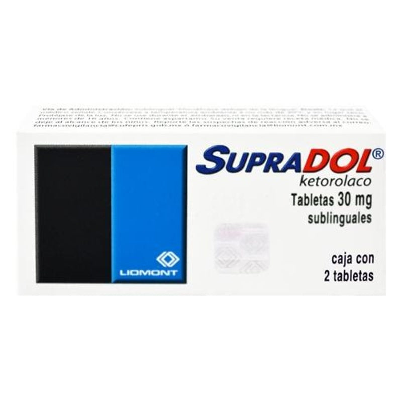 Supradol 30 Mg Con 2 Tabletas Sub
