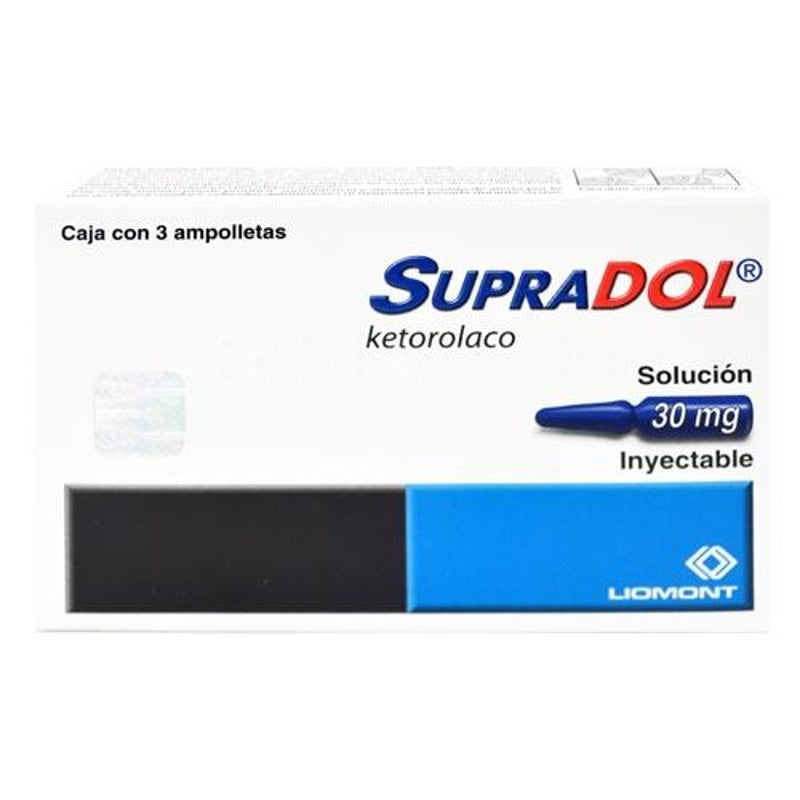 Supradol 30 Mg / Ml 1 Ml 3 Ampolletas