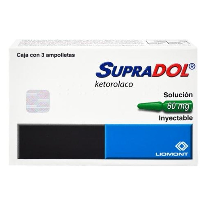 Supradol 60 Mg / 2 Ml 2 Ml 3 Ampolletas