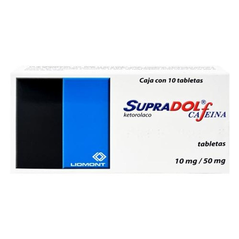 Supradol Cafeina 10 / 50 Mg Con 10 Tabletas