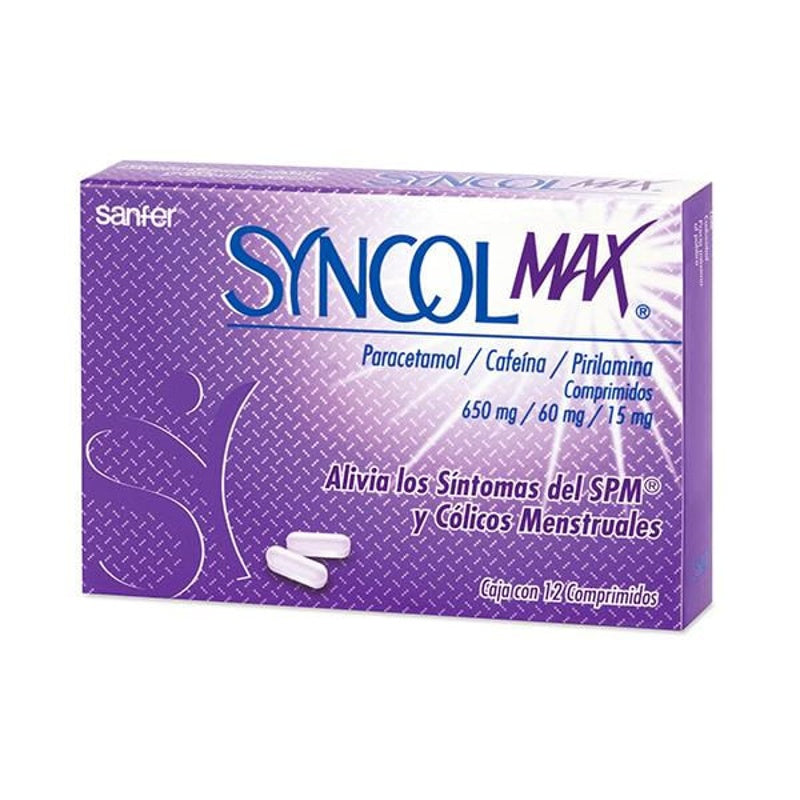 Syncol Max 650 / 60 / 15 Mg Con 12 Comprimidos