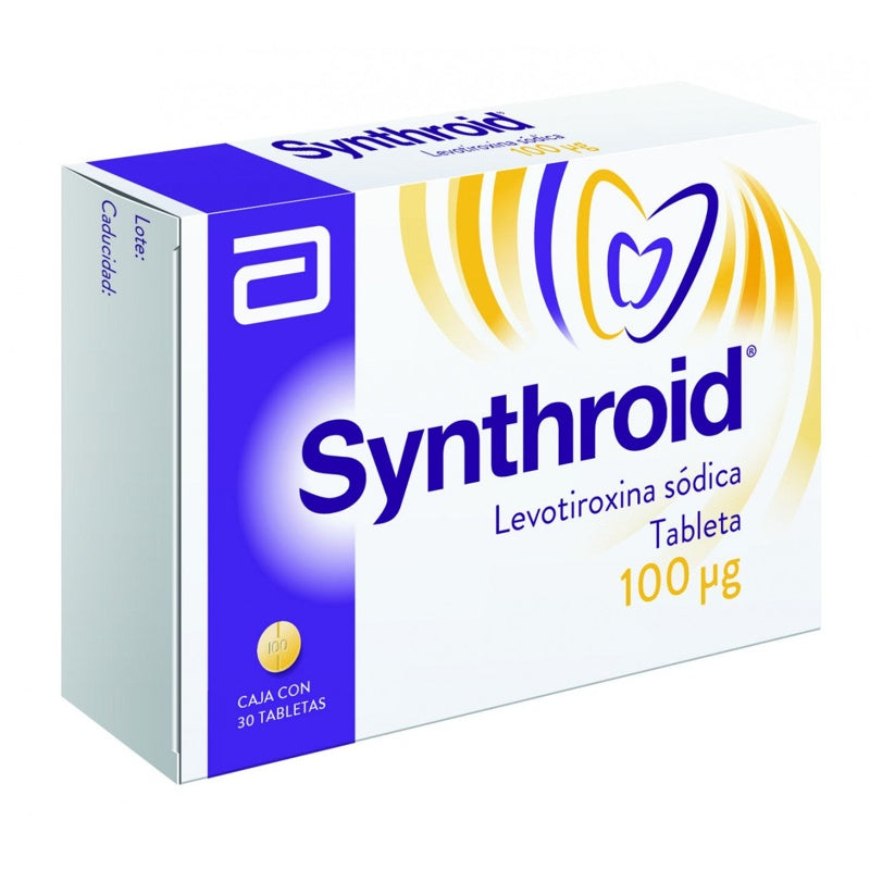 Synthroid 100 Mcg Con 30 Tabletas